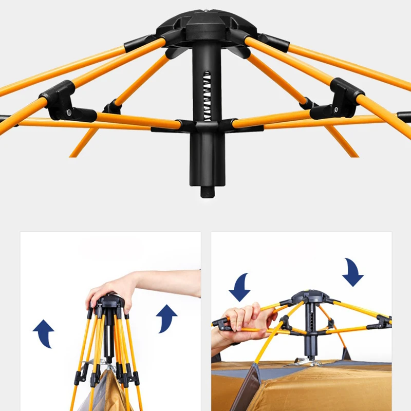 Imagem -03 - Semen-hexagonal Barraca Automática Prova de Chuva Proteção Solar Dobrável Abertura Rápida Portátil Praia Piquenique Acampamento ao ar Livre