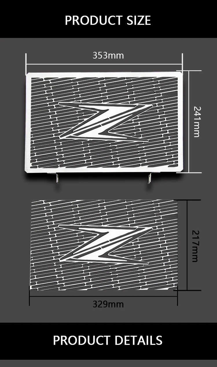 For Kawasaki Ninja Z 800 1000 Z750 Z800 Z1000 Z1000SX ZR800 Motorcycle Radiator Protector Guard Grill Cover Cooled Protector