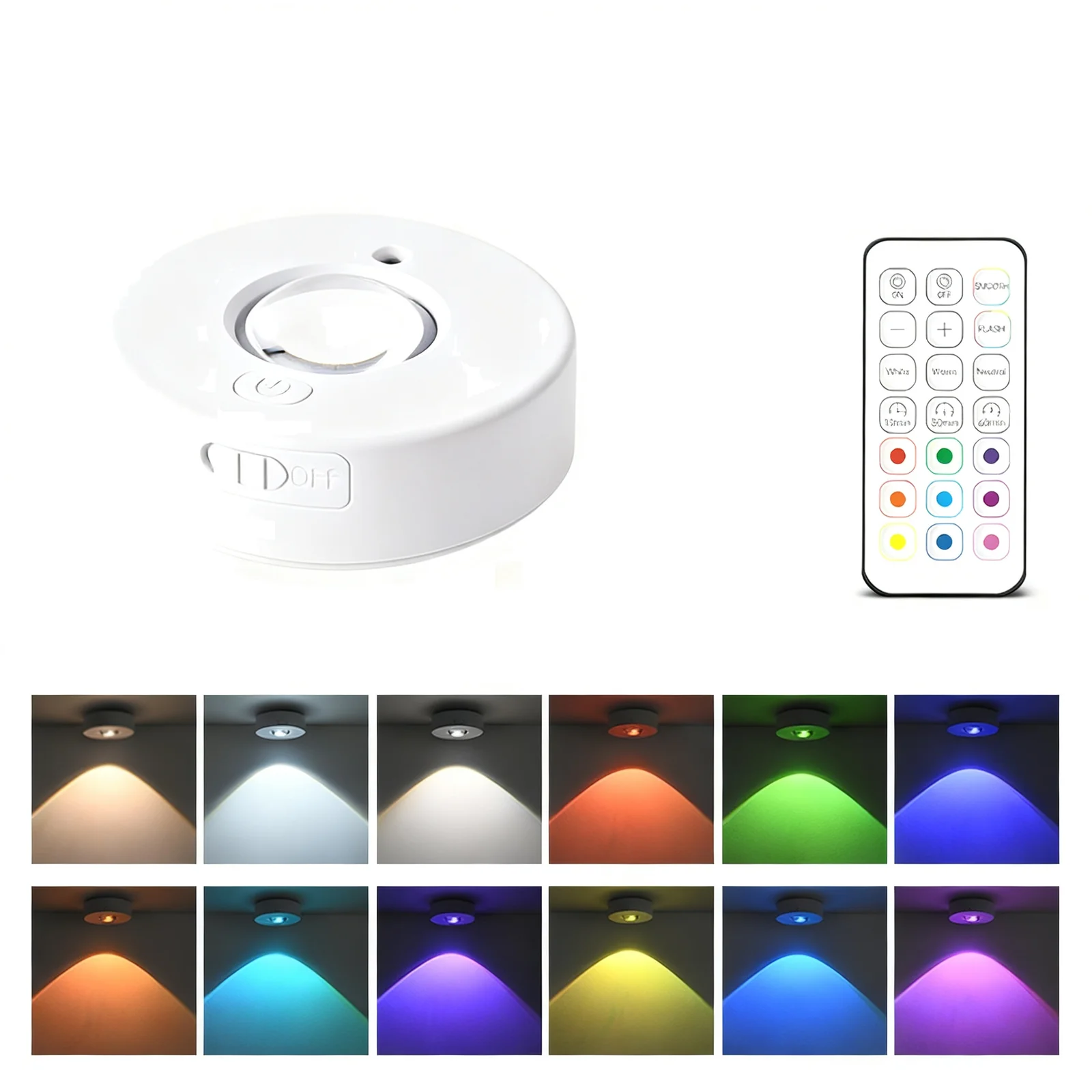 Wine Cabinet Light Rechargeable Battery Magnetic Mount Remote Control Rgb Ice Ball Lens
