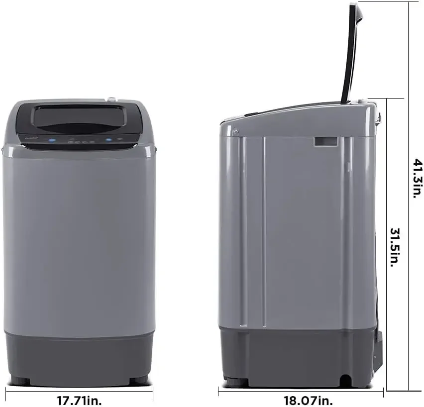 Portable Washing Machine, 0.9 cu.ft Compact Washer With LED Display, 5 Wash Cycles,