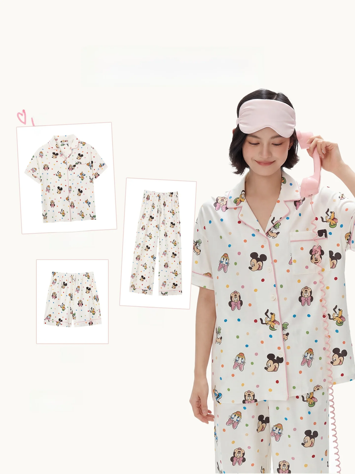 cute-cartoon-pure-cotton-sleepwear-set-short-sleeve-home-clothes-outwear-suitable-summer-youth-comfortable-loose-fit