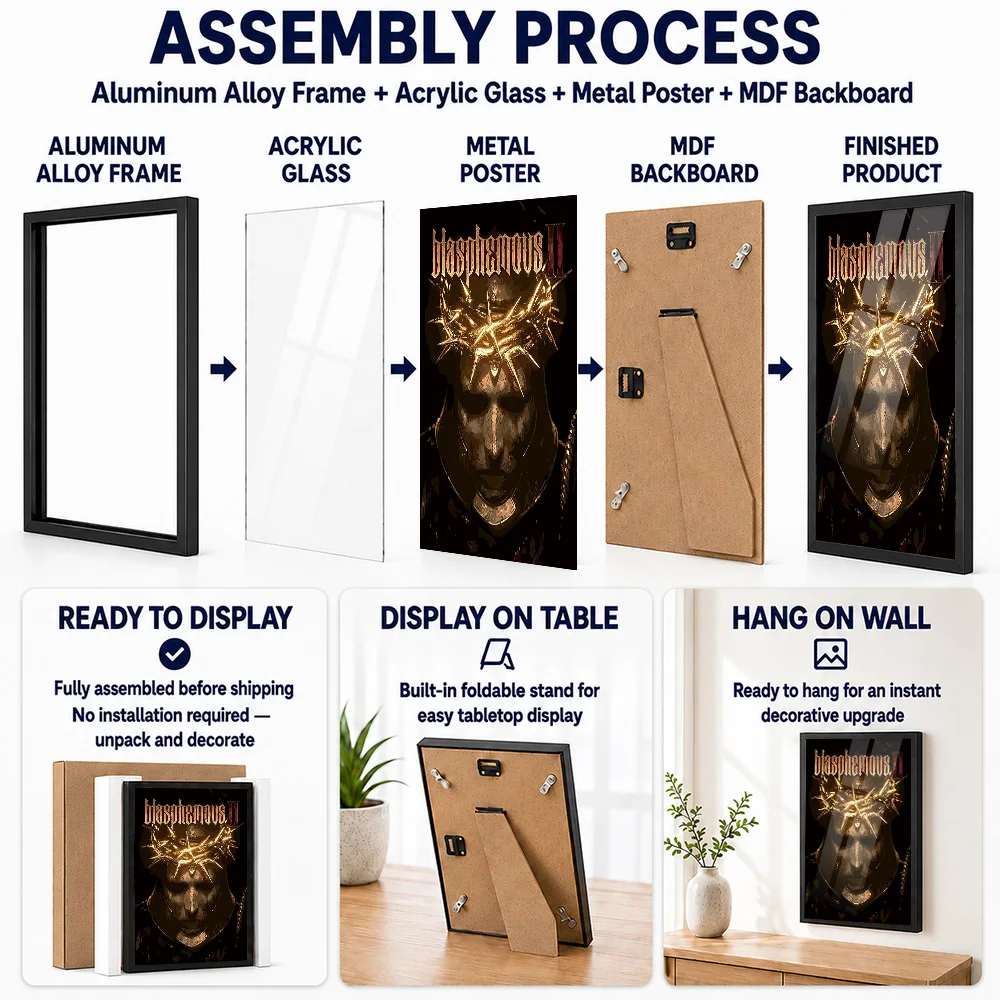 Blasphemous 2 The Penitent One Framed Metal Poster Personalized Hero Tribute Wall Art Created For Players To Style Game Room