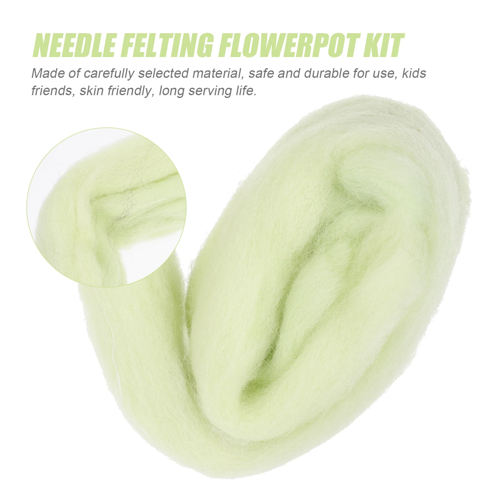 

1Set Needle Felting Succulent Bonsai Kit DIY Desktop Decor Material Package Creative Wool Felting Supplies Beginner Punch