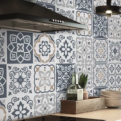 1 roll Mediterranean style pattern moisture-proof waterproof oil-proof kitchen wallpaper PVC thickened self-adhesive removable b