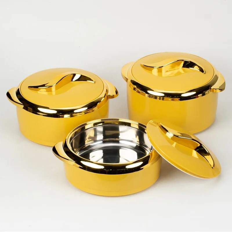 

3Pcs/Set 1.5/2/2.5L Food Warmer Pot Set Lunch Box for Keep Hot & Cold Food Insulated Pot for Ramadan Event Wedding Family Party