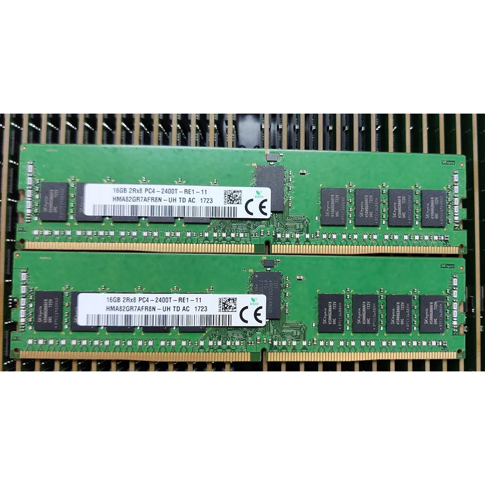 1PCS RAM 16GB 16G 2RX8 DDR4 PC4-2400T ECC REG For SK Hynix Memory HMA82GR7AFR8N-UH