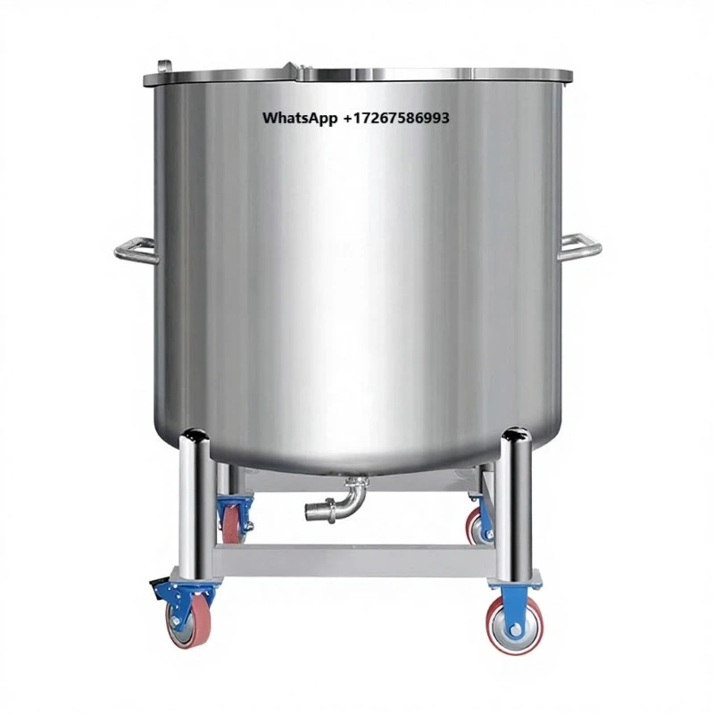 Stainless Steel Chemical Storage Tank 100L-10000L Open Top Industrial Buffer Vessel Liquid Soap Cosmetic Mixer Equipment