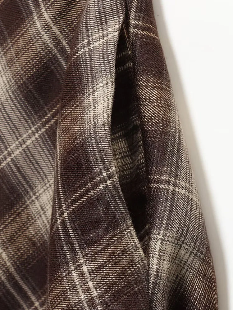 Jupe MIDI à carreaux pour femmes, taille haute, fermeture éclair, ample, élégante, vêtements de rue, automne 2025