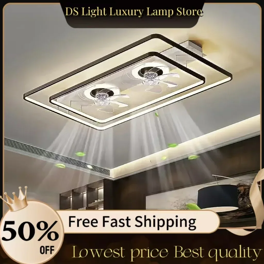 

New Home with Remote Control Living Room Fan Light Ceiling Lamp Simple Modern Creative Study Bedroom Fan Lamps and Lanterns