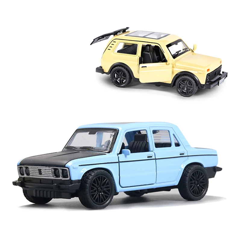 1Pc 1:36 Niva Off-Road  Alloy Car Toy Vehicles Car Model Wheel Steering Car Toys Miniature Scale Model Car Toys For Children