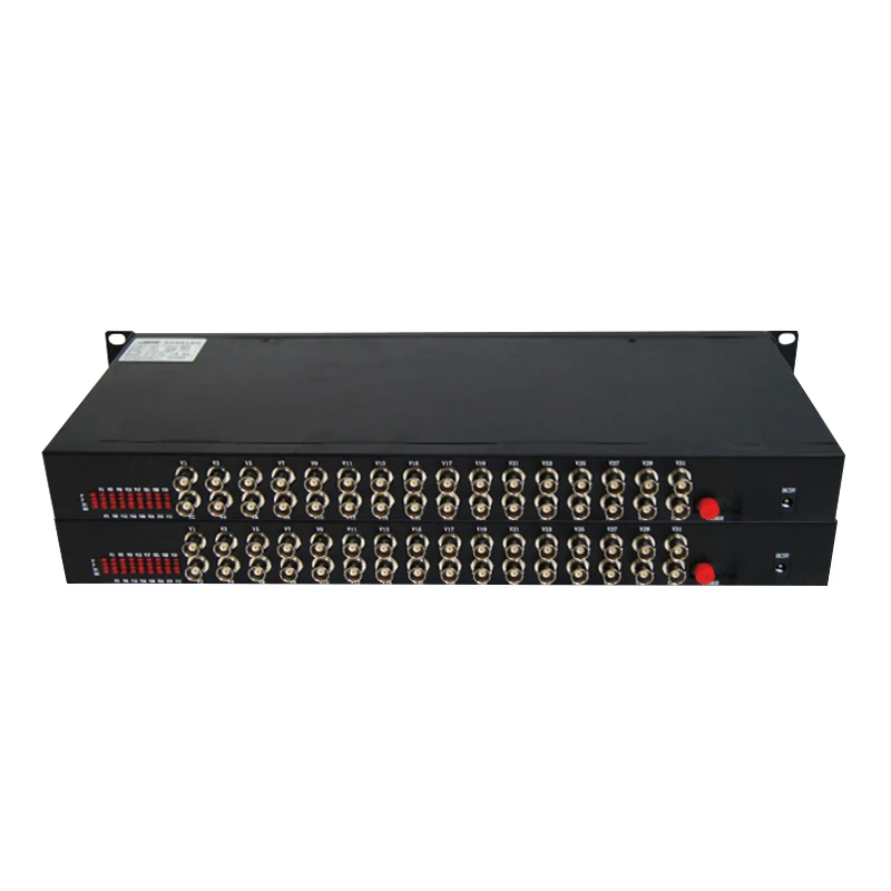 Rackmount-1 Pair  Single Mode Single Fiber  32 Channel Video Media Converter