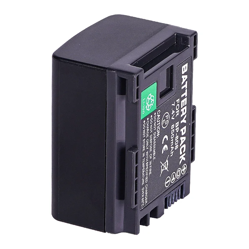 7.4V 850mAh BP-808 แบตเตอรี่กล้องสําหรับ Canon BP-808 BP-809 BP807 HFS11 HFS100 HF21FS300 BP808