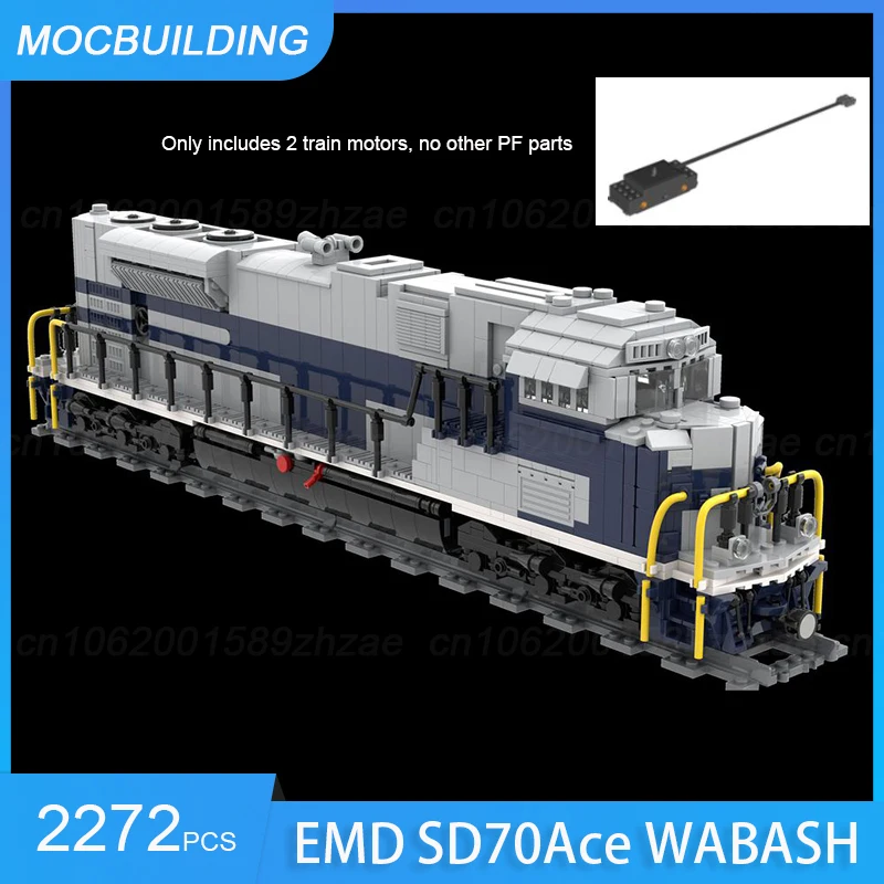 

Конструктор EMD SD70Ace WABASH: Модель поезда для самостоятельной сборки, 2272 детали, коллекционная модель транспортного средства, креативные игрушки, подарки
