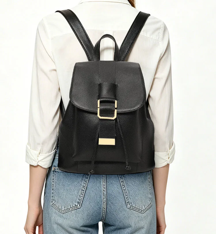 Ladies Genuine Leather Backpack Multi-pocket Daypack 2026 New Cow Leather Tote or Shoulder Bag for Women