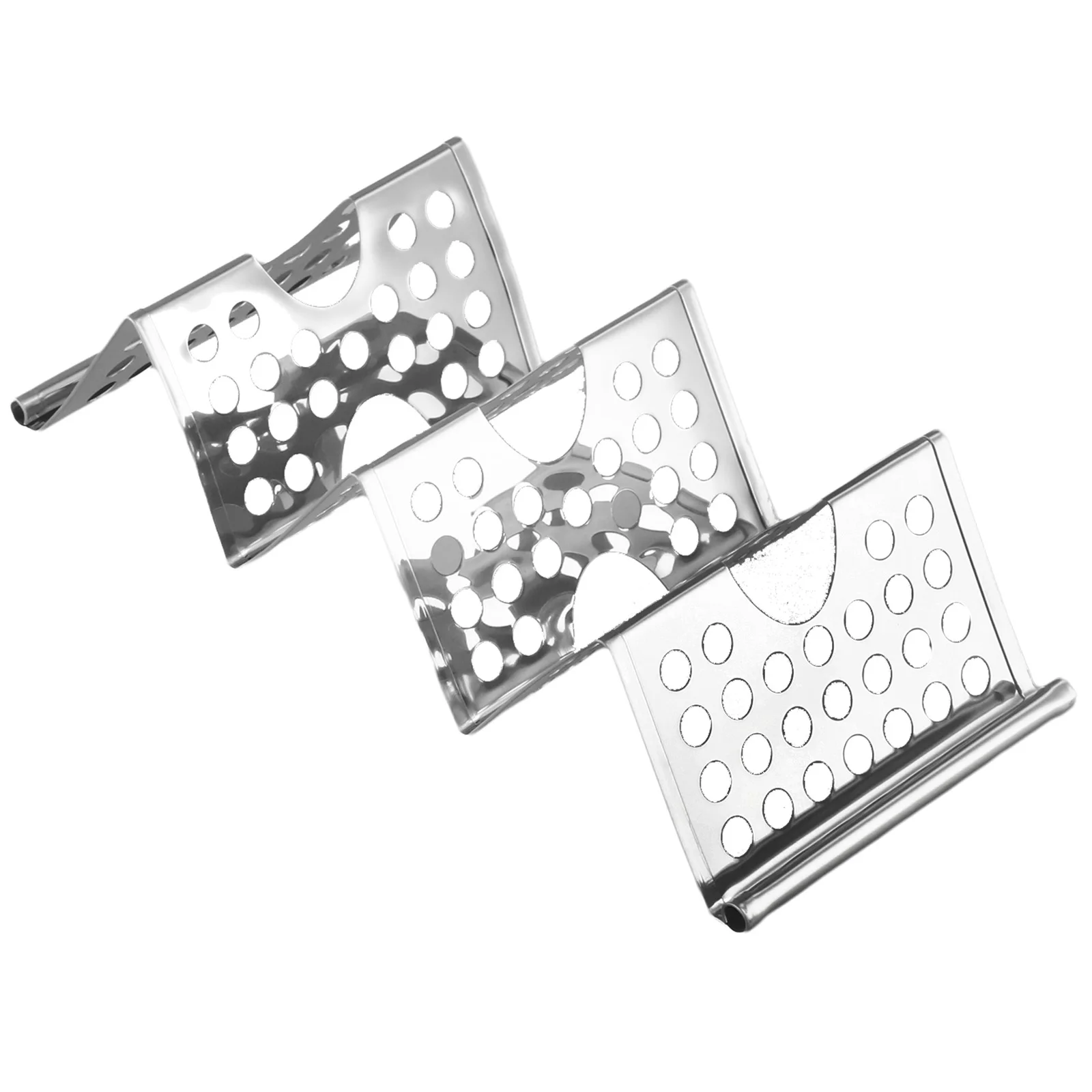

Taco Stand 21.7x5.2x10cm Stainless Steel Taco Holder Each Can Hold 3 Taco Stand Taco Cake Rack Display Stand Kitchen Gadgets