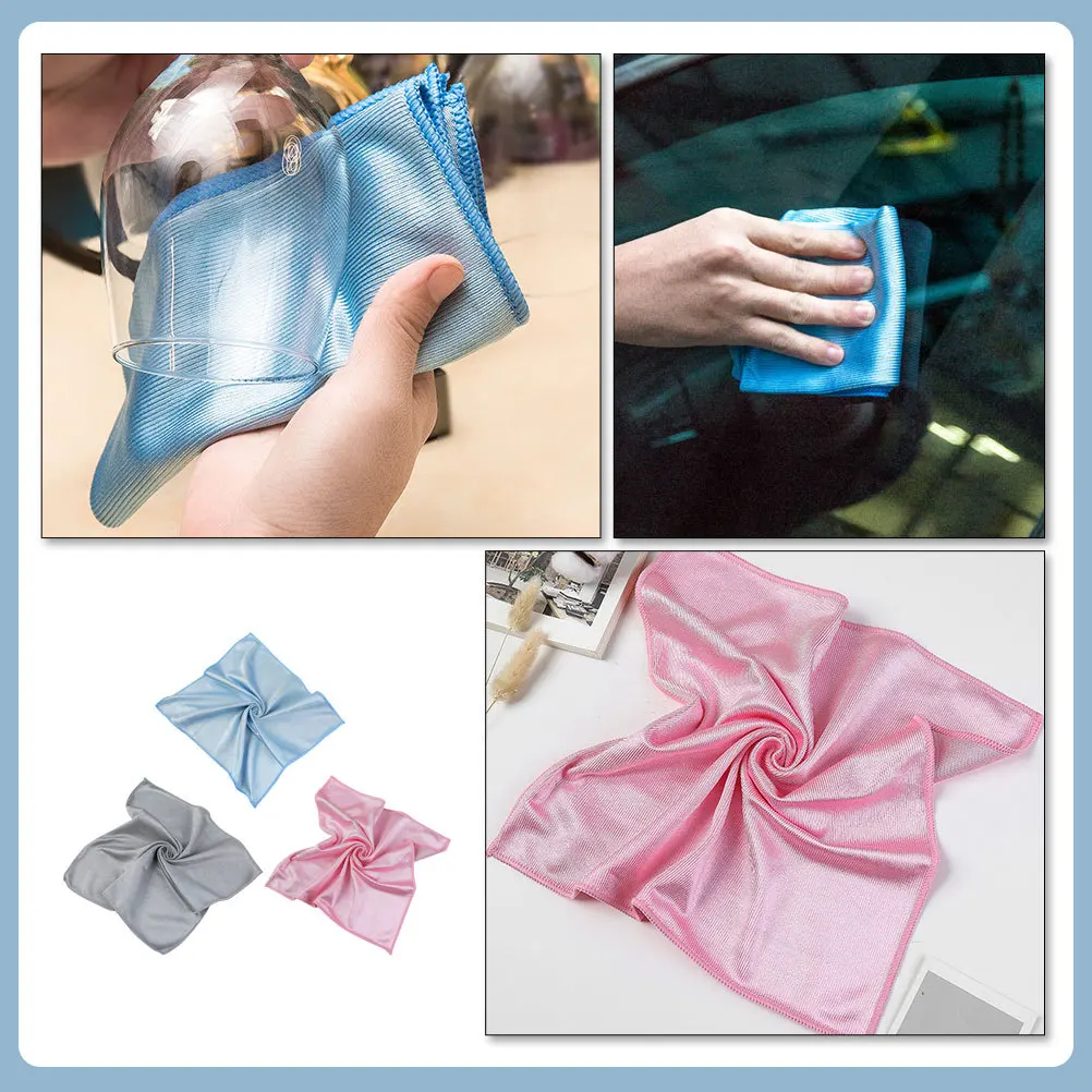 

3Pcs Microfiber Glass Cleaning Cloths Lint-Free Towels for Window Glass Car Mirrors Polishing Cloth Microfiber Cleaning Cloth