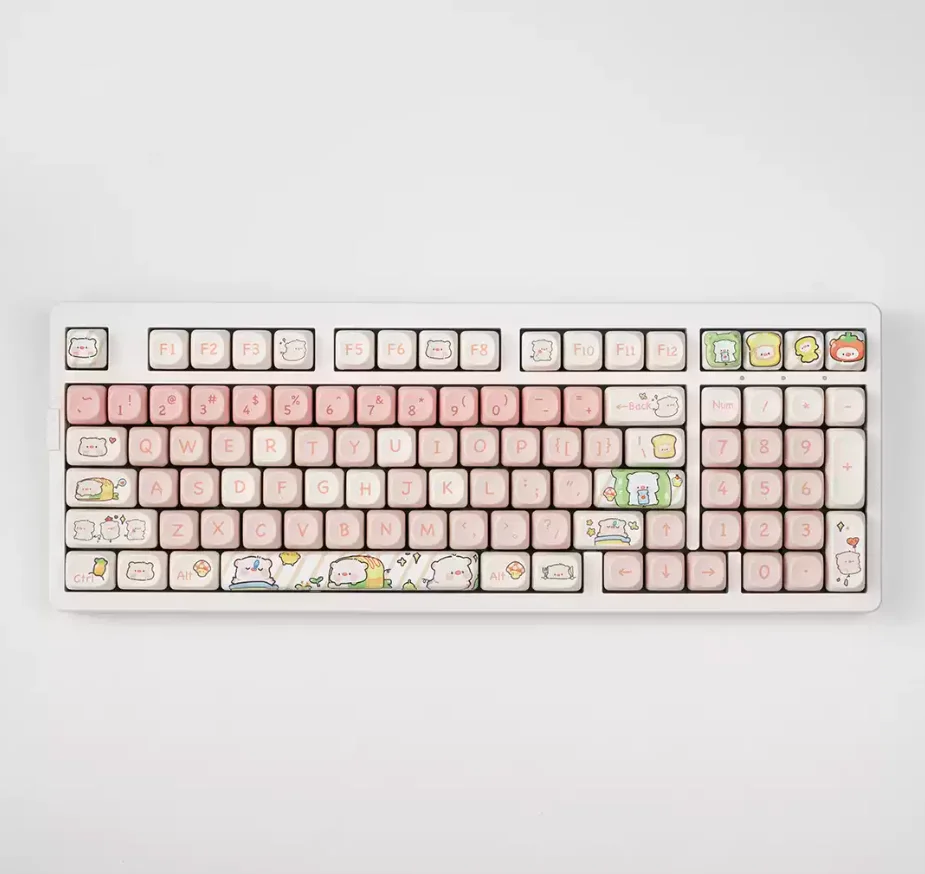 142-key Sweet Pig PBT Keycap Dye-Sublimation, MOA Profile Contour，Compatible with MX for  Keyboard Fit 61/64/68/87/96/104/108 view 4