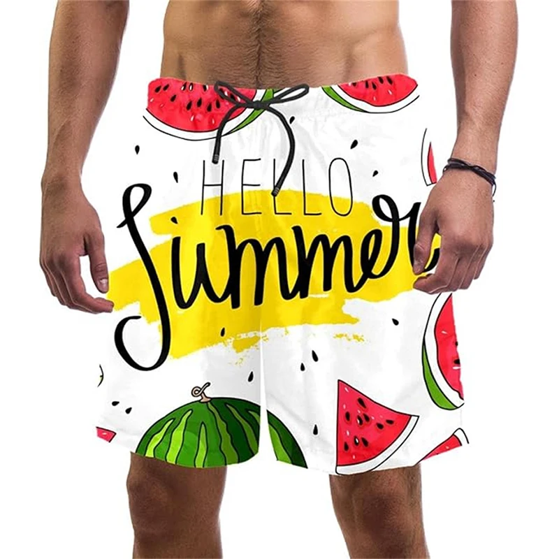 

Летние забавные шорты с принтом мороженого для мужчин, подарок для вечеринки в стиле хип-хоп, карнавальные пляжные шорты для отдыха на открытом воздухе, свободные быстросохнущие плавки