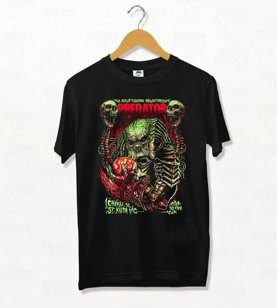 

Повседневная футболка Remera Predator (черная), мужская футболка, удобная футболка с коротким рукавом и круглым вырезом