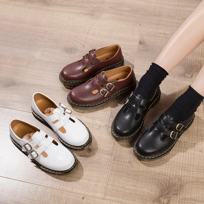 

Японский Sle Mary Jane oes Женский круглый носок на платформе Princ из натуральной кожи Lolita oes Удобный модный повседневный вариант