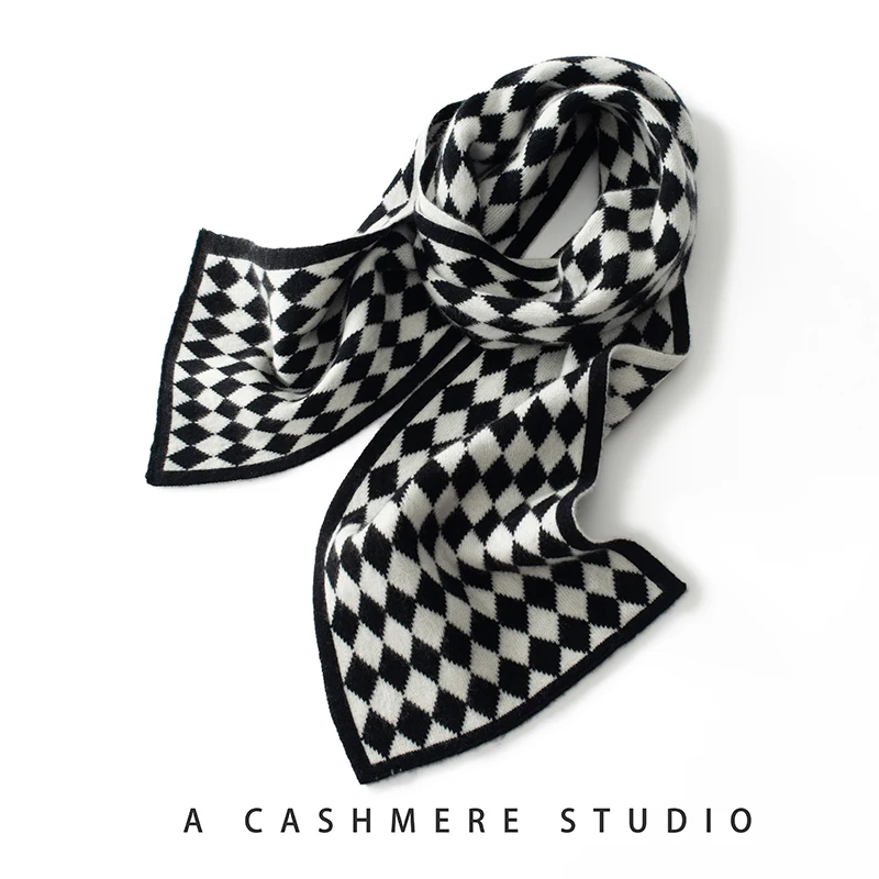 LDZWSM sciarpa scozzese inverno caldo lana Cashmere donna lunga Bandana Pashmina Foulard sciarpe femminili G3044079