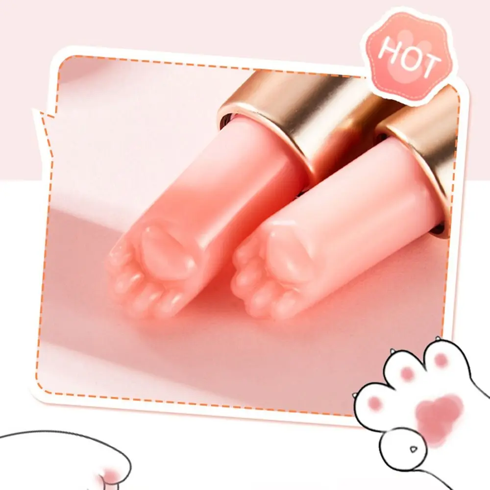 Moisturizer Cat Paw Kleurveranderende lippenbalsem Matte anti-kraak Temperatuurverandering Lipstick Klauwvorm Langdurig