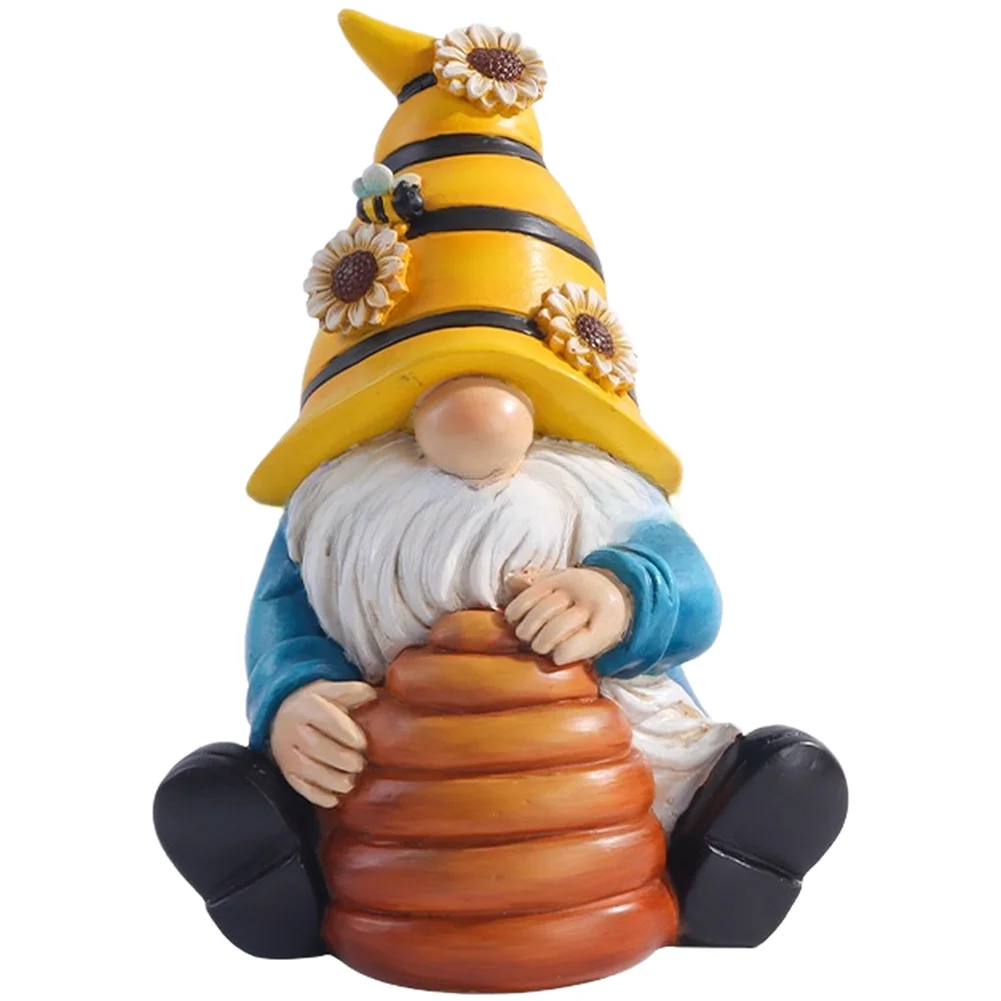 Resin Garden Fairy Decor Sunflower Bee FOR Elf Statue Outdoor Yard Ornament Resin Decoration Home Homestay Garden