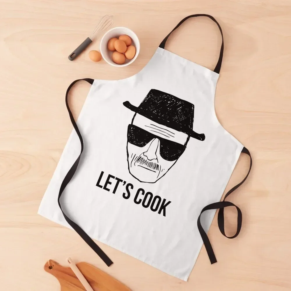 

Walter Let's Cook - Breaking Film Bad Apron men's barbecue kitchen jacket woman Household Items Useful Funny Apron