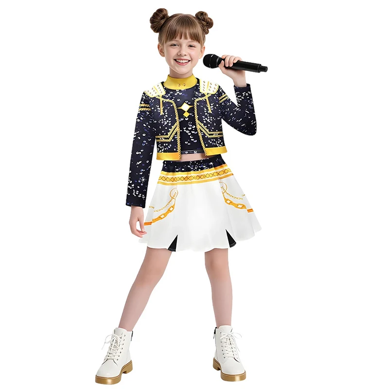 2025Anime Film Kinder Dämon Hunter Cosplay Rumi Zoey Mira Cosplay Anzug Kleidung KPop Rumi Zoey Cosplay Kostüm 3D Druck Kostüm
