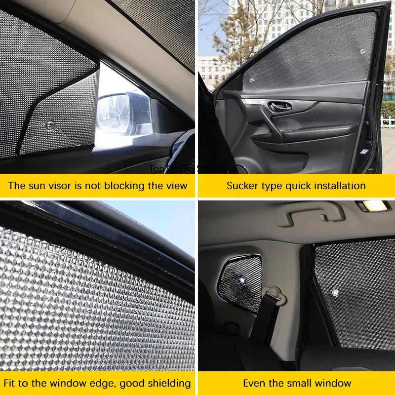 Car Sun Shade for MG ZS MGZS EV 2023 2022 2021 2020 2019 2018 Full Coverage Sunshade Windshield Anti-UV Side Window Visor Cover