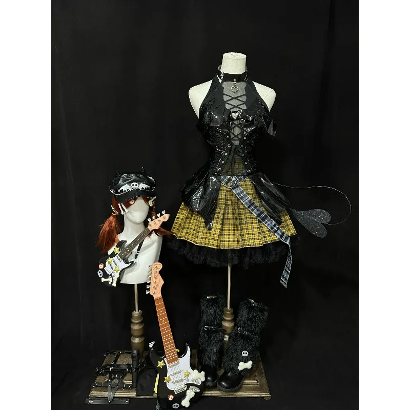 Game Identity Ⅴ Cheerleader Cosplay Costume Uniform Wig Hat Tail Microphone Full Set for Women Halloween Party Roleplay Outfit