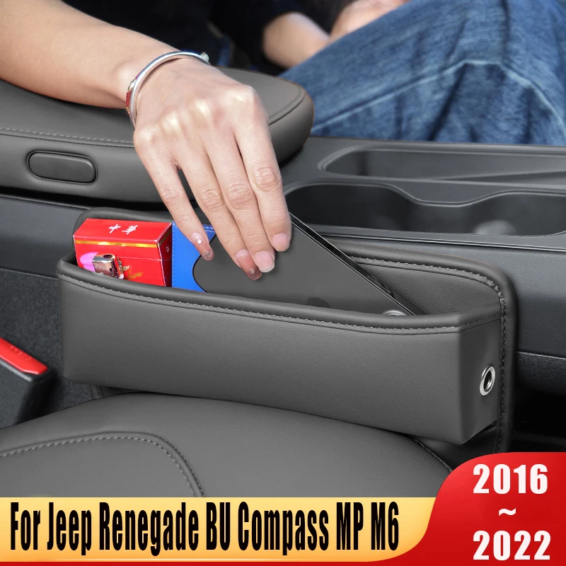 

For Jeep Renegade BU Compass MP M6 2016 2017 2018 2019 2020 2021 2022 Car Seat Crevice Storage Box Multifunctional Organizer Bag