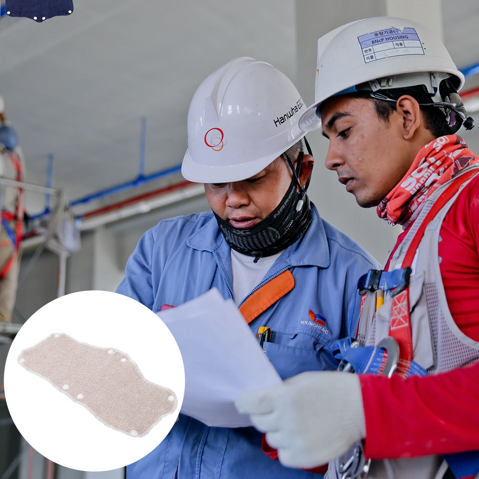 

6-шт. повязки для шляп, аксессуары для каски, многоразовые серые, против пота, легко моющиеся сменные вкладыши, безопасный для шлема