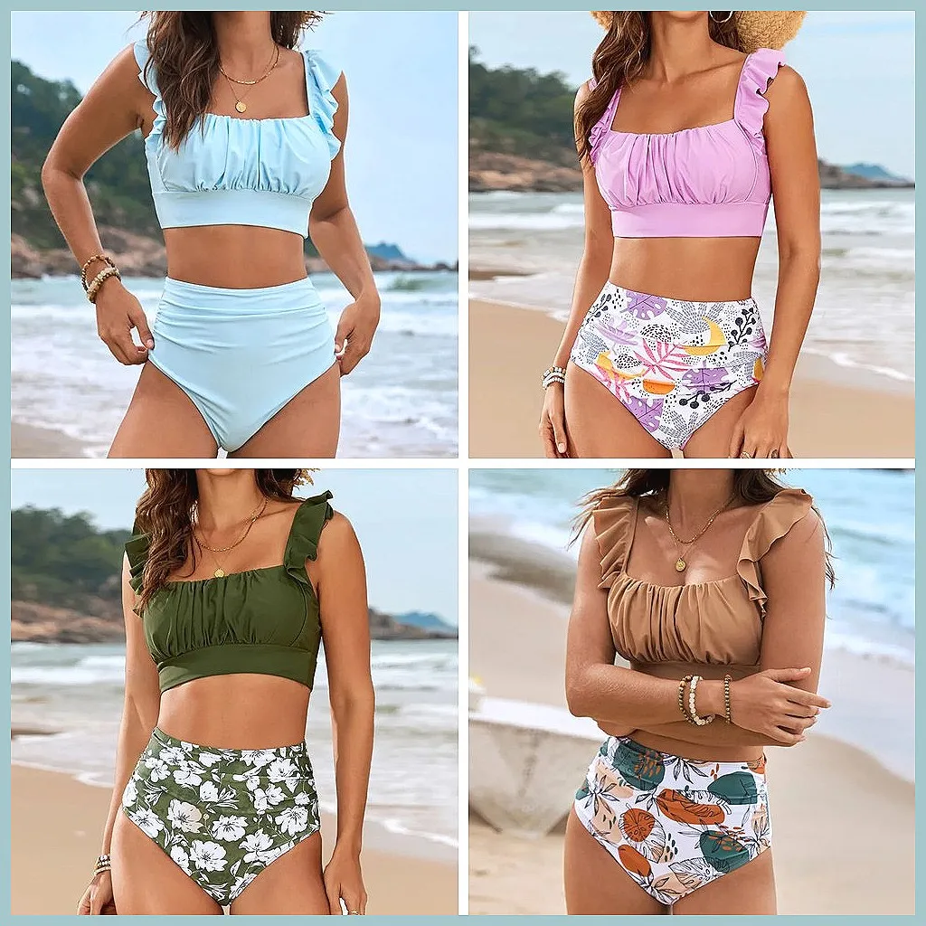 

Sexy Push Up Bikini Set High Waist Brazilian Swimsuit Women's Two Piece Bathing Suit