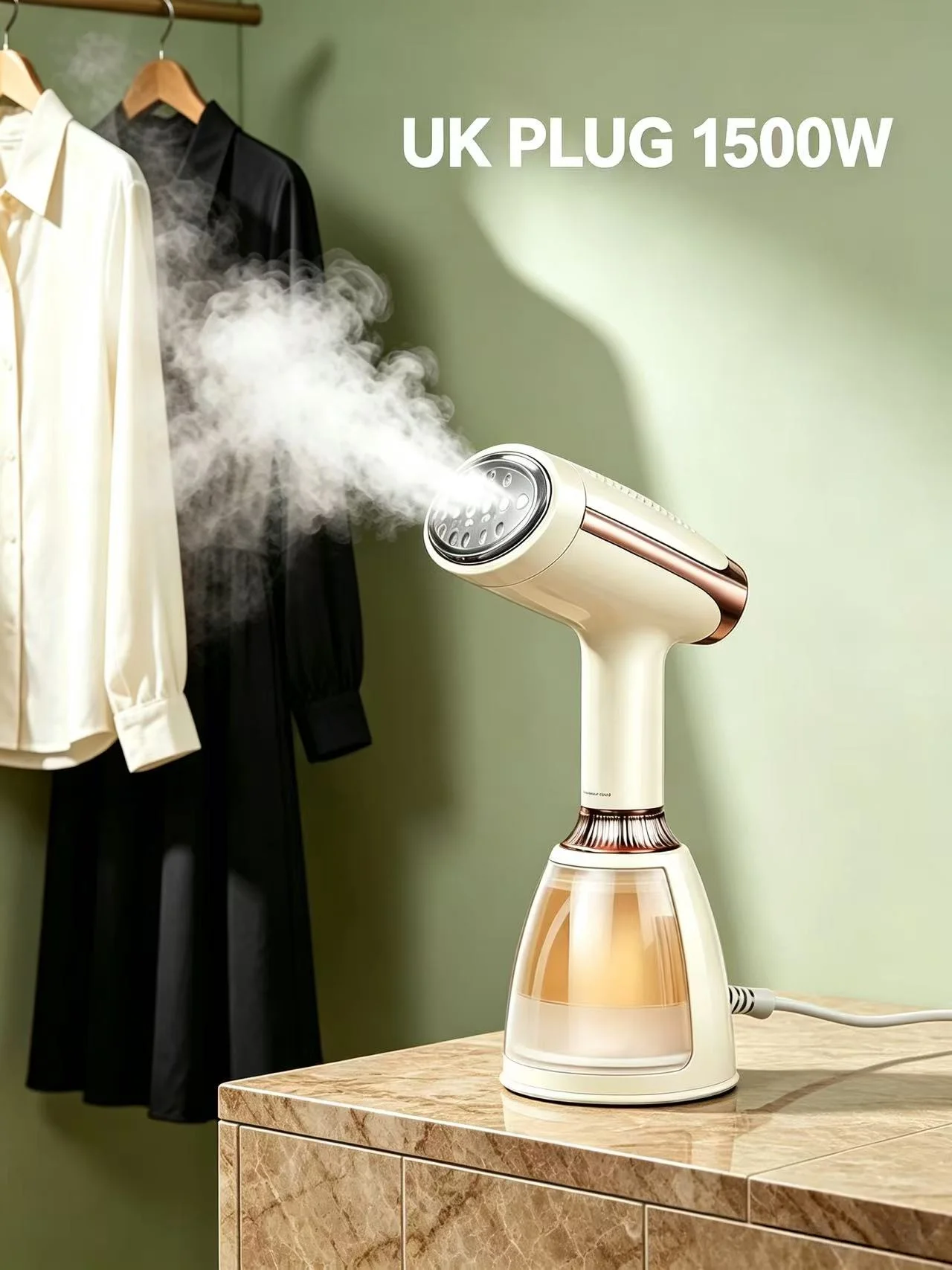 1500W Handheld Vertical Garment Steamer, 280ml Water Tank, Portable Home Travel Steam Iron, Ideal Gift for Men & Women