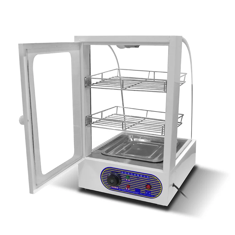 

Curved glass countertop heat display electric food display cabinet heating display cabinet