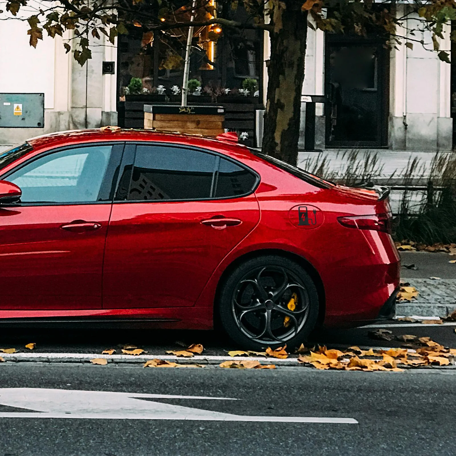 

Oil Cap Label Sticker Waterproof Vehicle Charging Decal For Car Auto Reminder Sign Decorative Stickers Decals Electric Parking