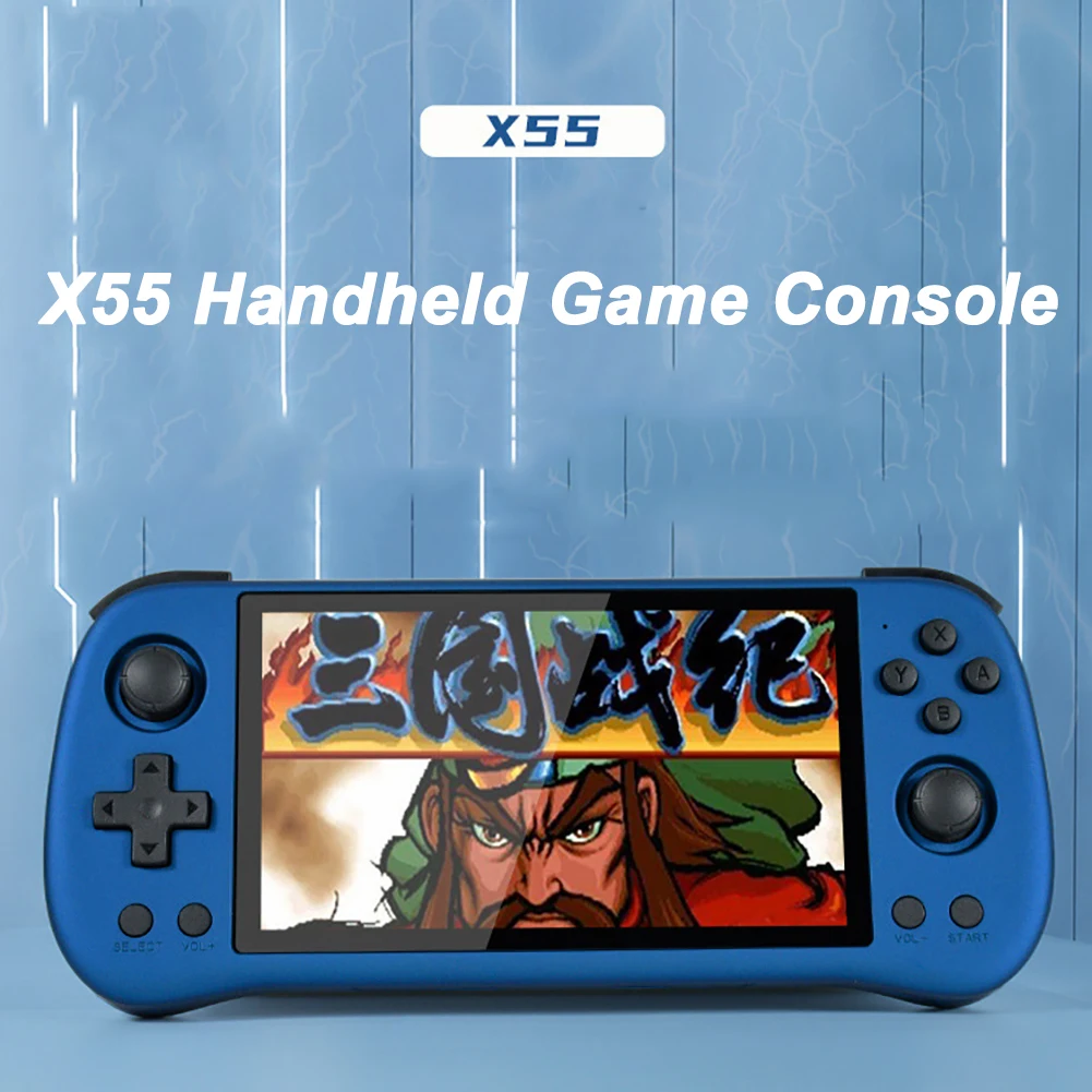 

X55 Game Console 5.5 Inch Portable Gaming Consoles Classic Emulator With 4000mAh Rechargeable Battery Video Games System