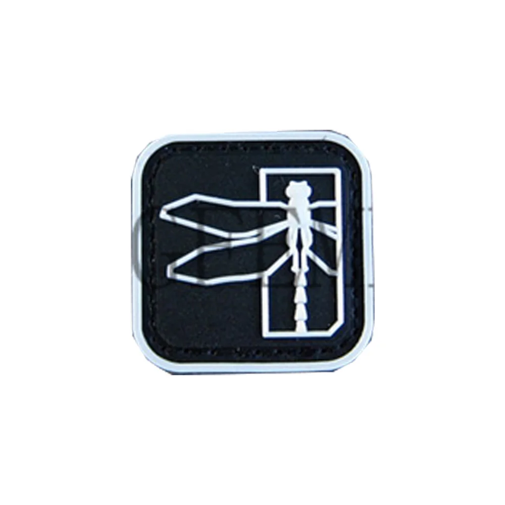 2*Pieces  Dragonfly Logo Morale 3D PVC Patch Badges Soft Shell