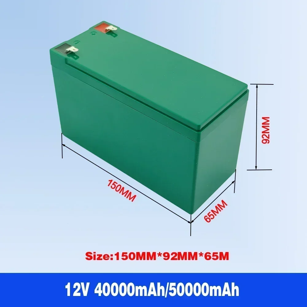 SHENFUSAI New 12V 50000mAh 3S6P 18650 Lithium Battery Pack 12.6V 2A Charger, Built-in 60/30Ah High Current BMS, Used for Sprayer