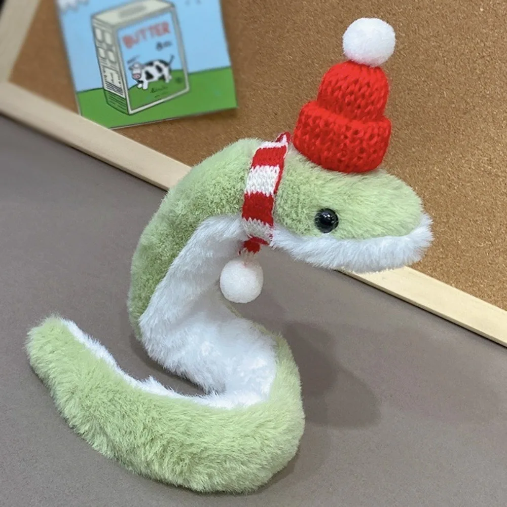 

Ornaments Year of The Snake Little Snake Soft Snake Stuffed Comfort Cartoon Green Snake Animal Children Gift