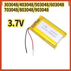 1500mAh Lipo Battery 3.7V Lithium Polymer Batteries 303048/403048/503048/603048/703048/803048/903048