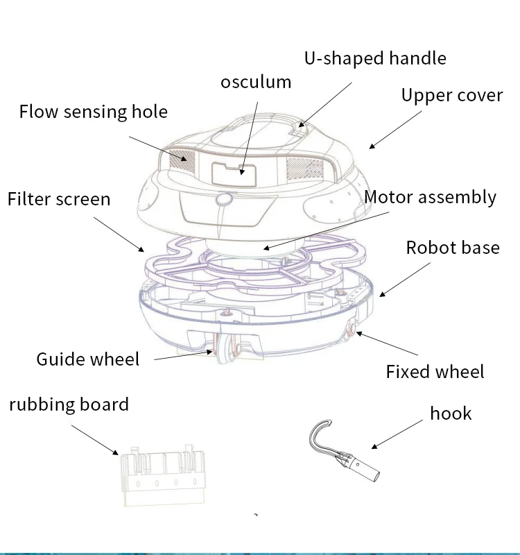 Automatic and Intelligent Wireless Cleaning Robot for Household Small Swimming Pools view 5