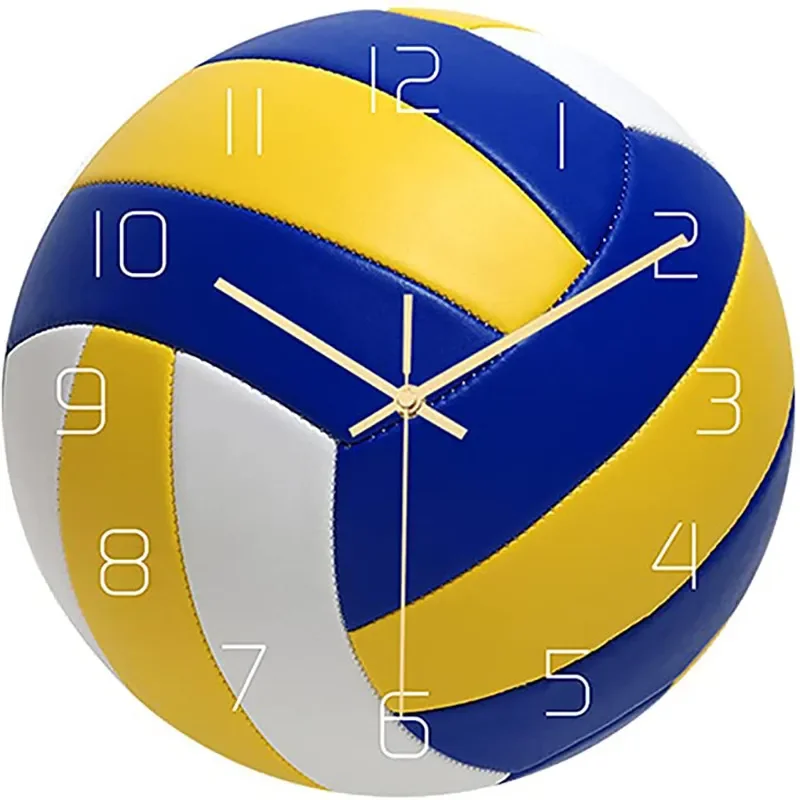 Tempered Glass Ball Wall Clock for Basketball Theme Silent Creative Cross-border Wall Clock Direct from Manufacturer