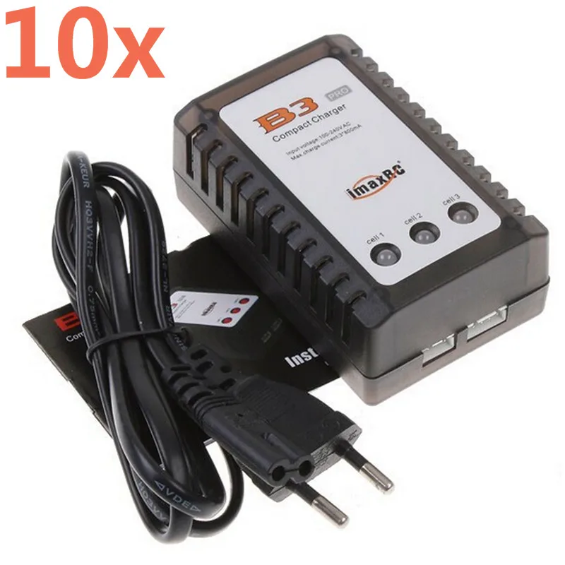 10Pcs ImaxRC iMAX B3 PRO B3AC Compact Balance RC Car-Charger 2s 3s 7.4V 11.1V For Lithium LiPo Batterie Ladegerat