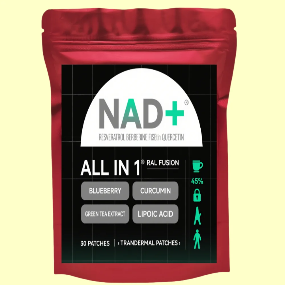30 Patches Nad + Boosting Transdermal Patches With Nr + Resveratrol Turmeric + Quercetin - Cellular Repair, Healthy Aging