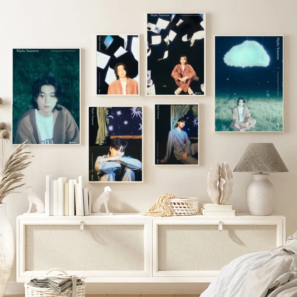 Day6 ربما غد مفهوم الصور ذاتية اللصق ملصق غرفة نوم غرفة الجدار الشنق ديكور المنزل الحديث هدية بدون إطار