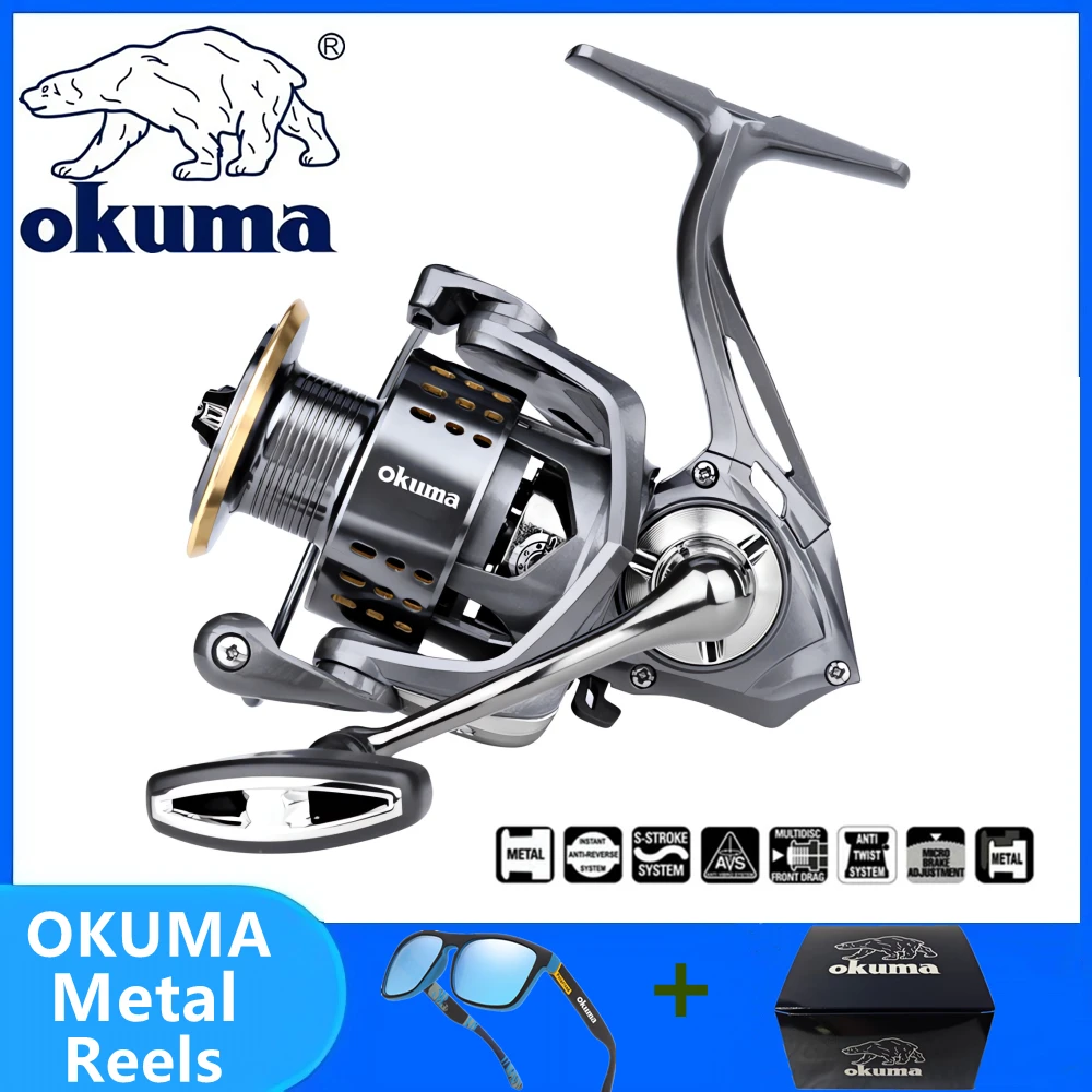 OKUMA Spinning Fishing Reel High Performance 2000-7000 Series Ultralight Max Drag 15kg Surfcasting Spinning Reel Saltwater