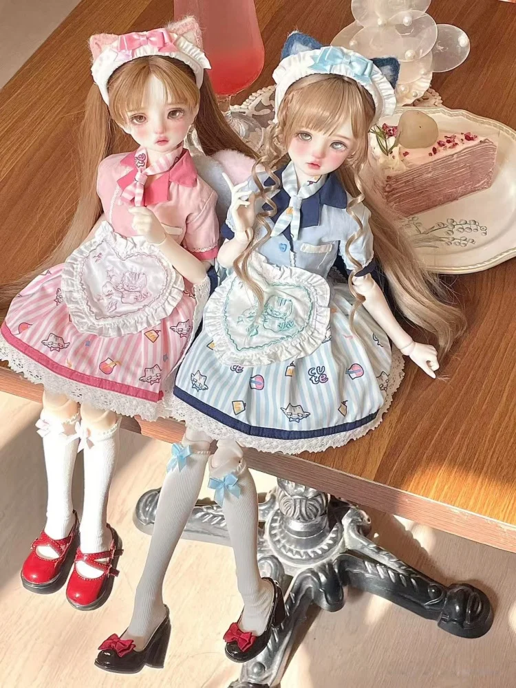 BJD Puppe Kleidung Für 1/4 Puppe 1/6 Süße Rot Blau Rock Set Azon Puppe Dress Up Geschenk Diy Kleidung (Nur Kleidung Keine Puppe)