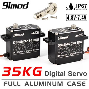 9imod ds35mg 35kg waterproof servo 180 °/270 ° Complete aluminum box stainless steel gear high torque for car 1/8 1/10 rc 10 Main Sales Metal Gear - №9